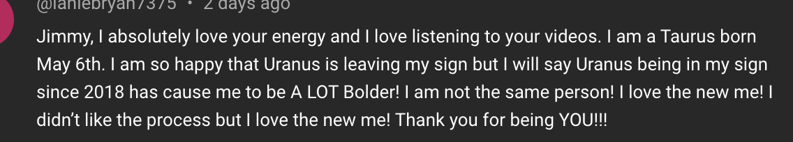 Member testimonial about astrology, predictions, and spiritual community